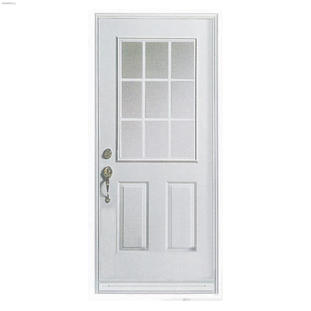 34"x80" 9-Lite Vinyl Clad Inswing Door 6-5/8"-PVC Sill