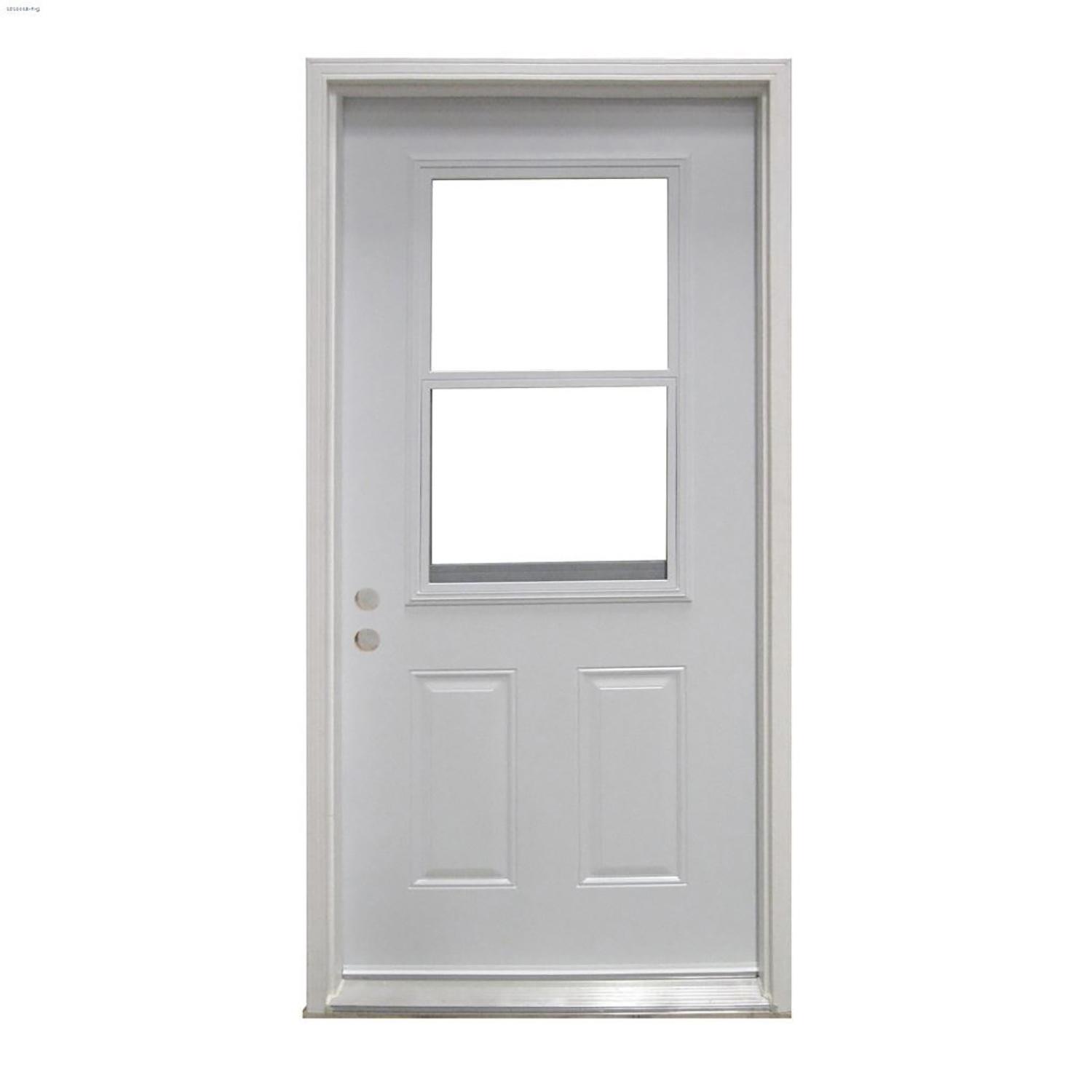 32"x80" Vented Vinyl Clad Inswing Door 6-5/8"-PVC Sill