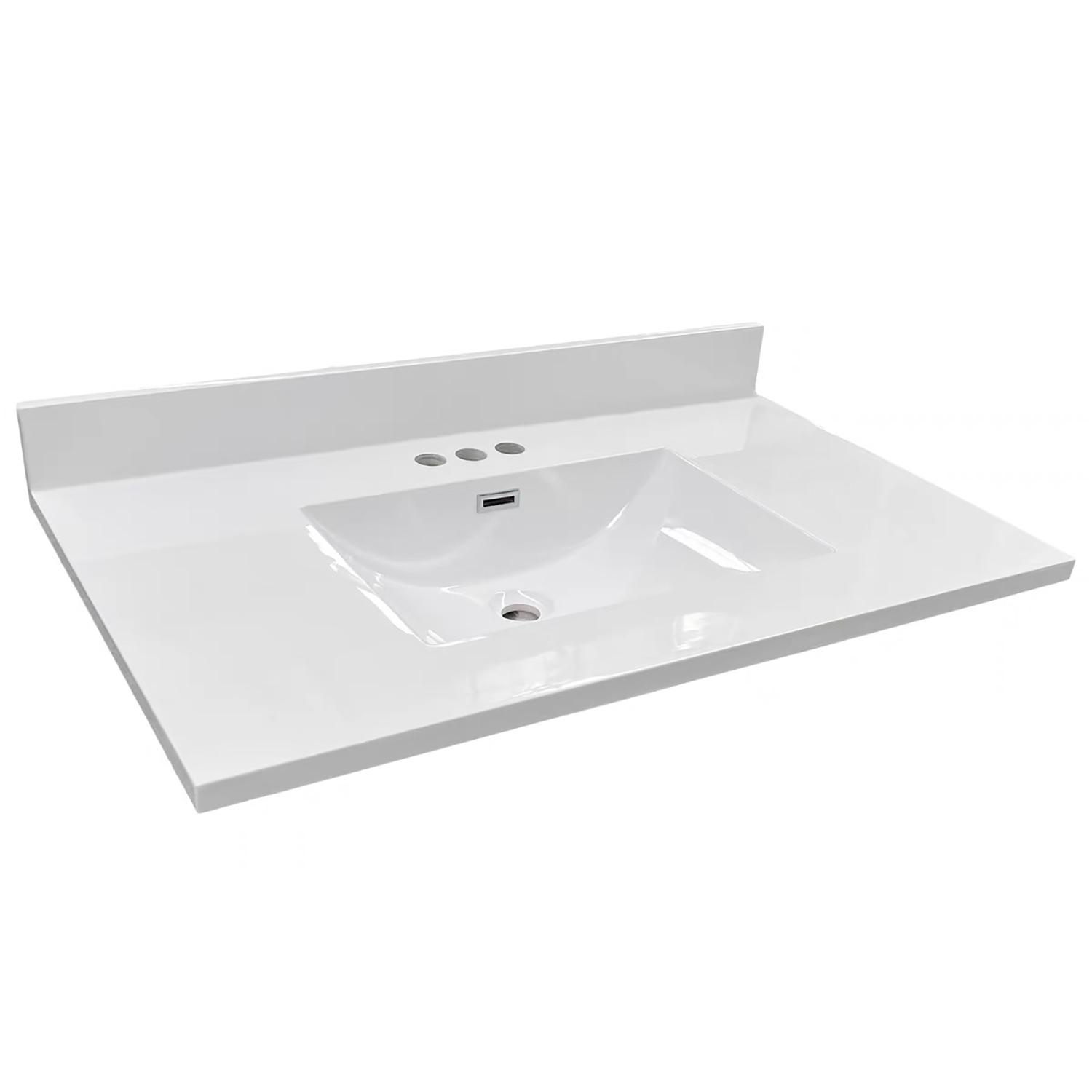 37" x 21-13/16" Marble Vanity Top