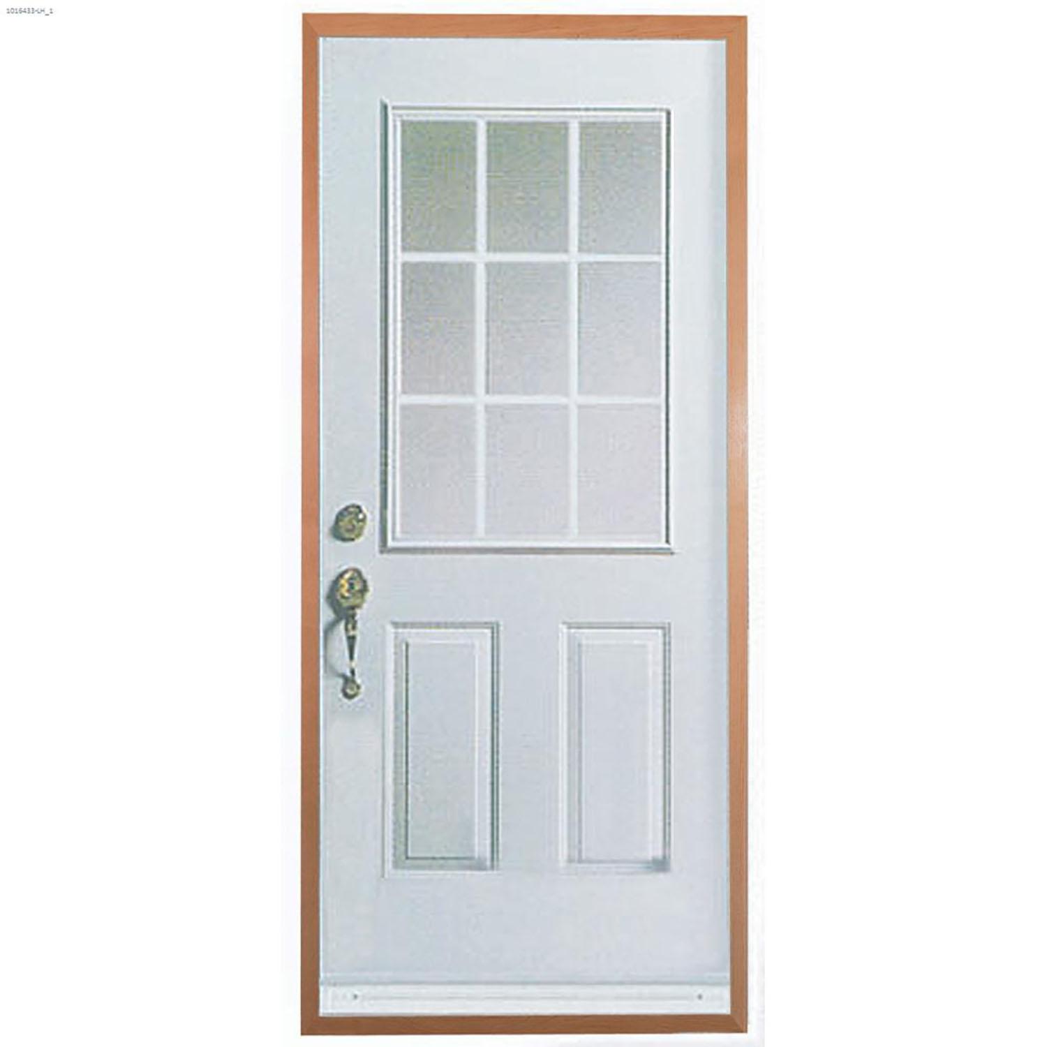 32"x80" 9-Lite Natural Inswing Door 4-5/8"-PVC Sill
