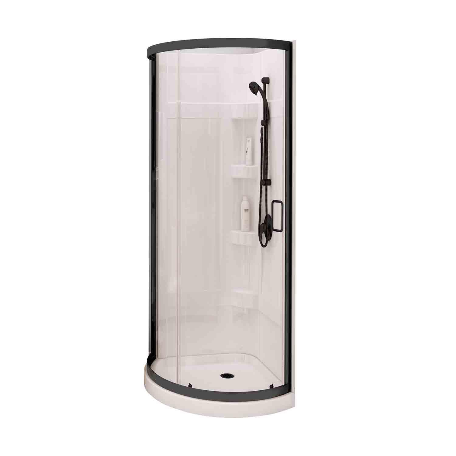 Cyrene 34" x 34" Shower Kit Matte Black