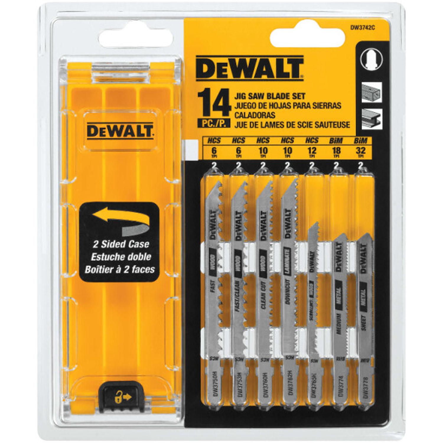14 Piece Cobalt Steel Jig Saw Blade Set Tough Case