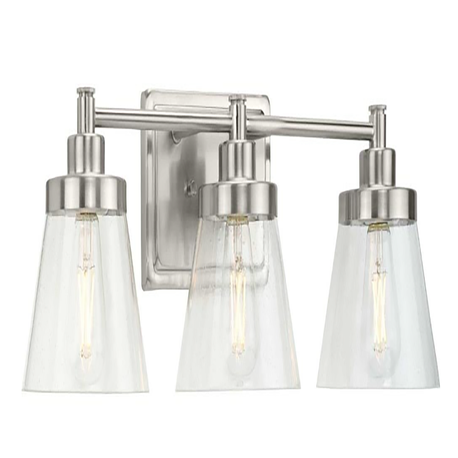 Hinton Three Light Brushed Nickel Vanity Light