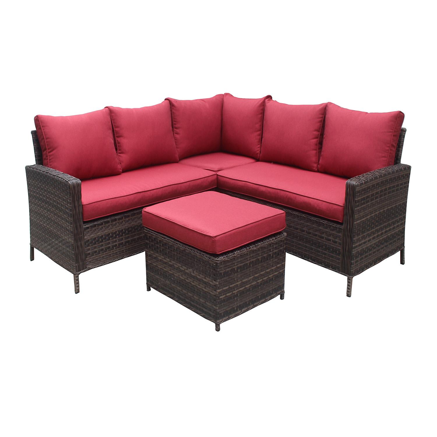 Carleton Sectional Set-Red