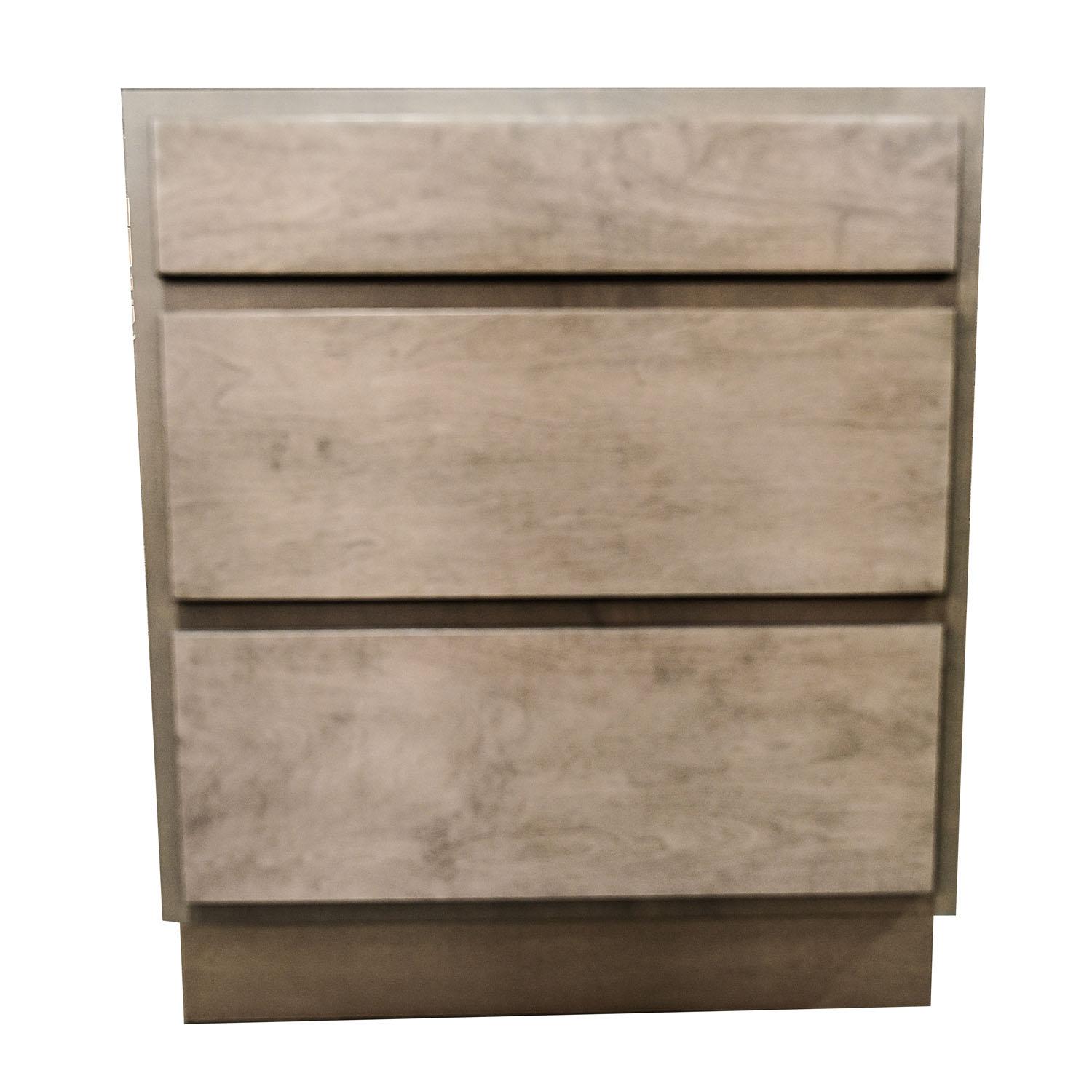 30" 3-Drawer Bank Maple
