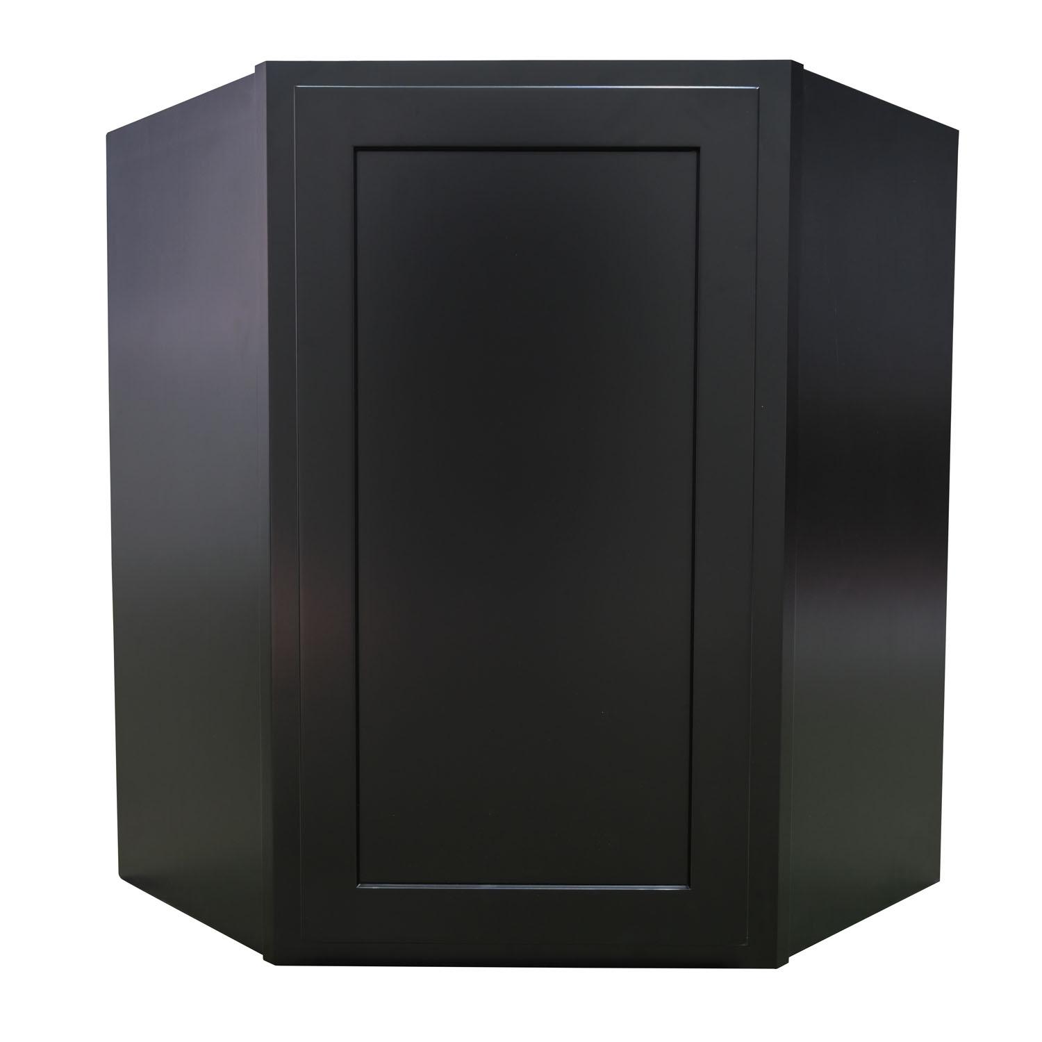24" Diagonal Wall Cabinet Black