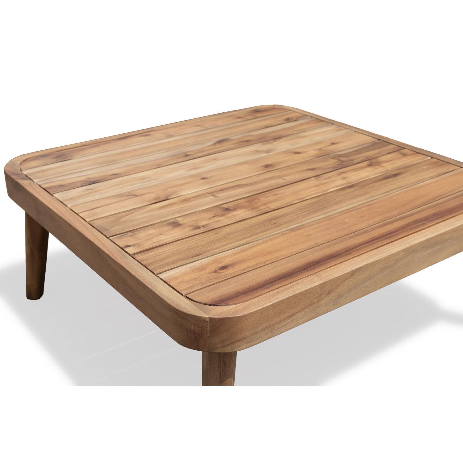 Biscay Sectional Sofa Set with Wood Coffee Table