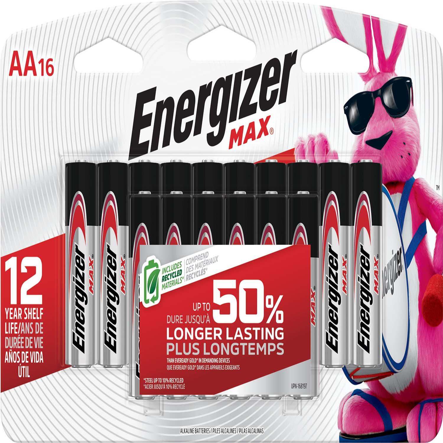 Max AA Batteries-16/Pack
