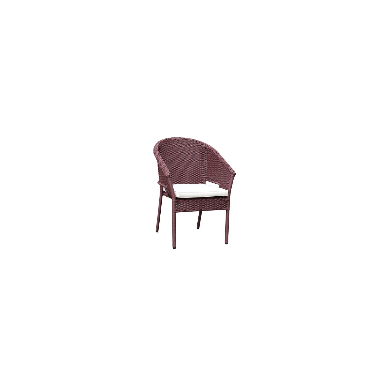 Gables Chair With Cushion -Burgundy