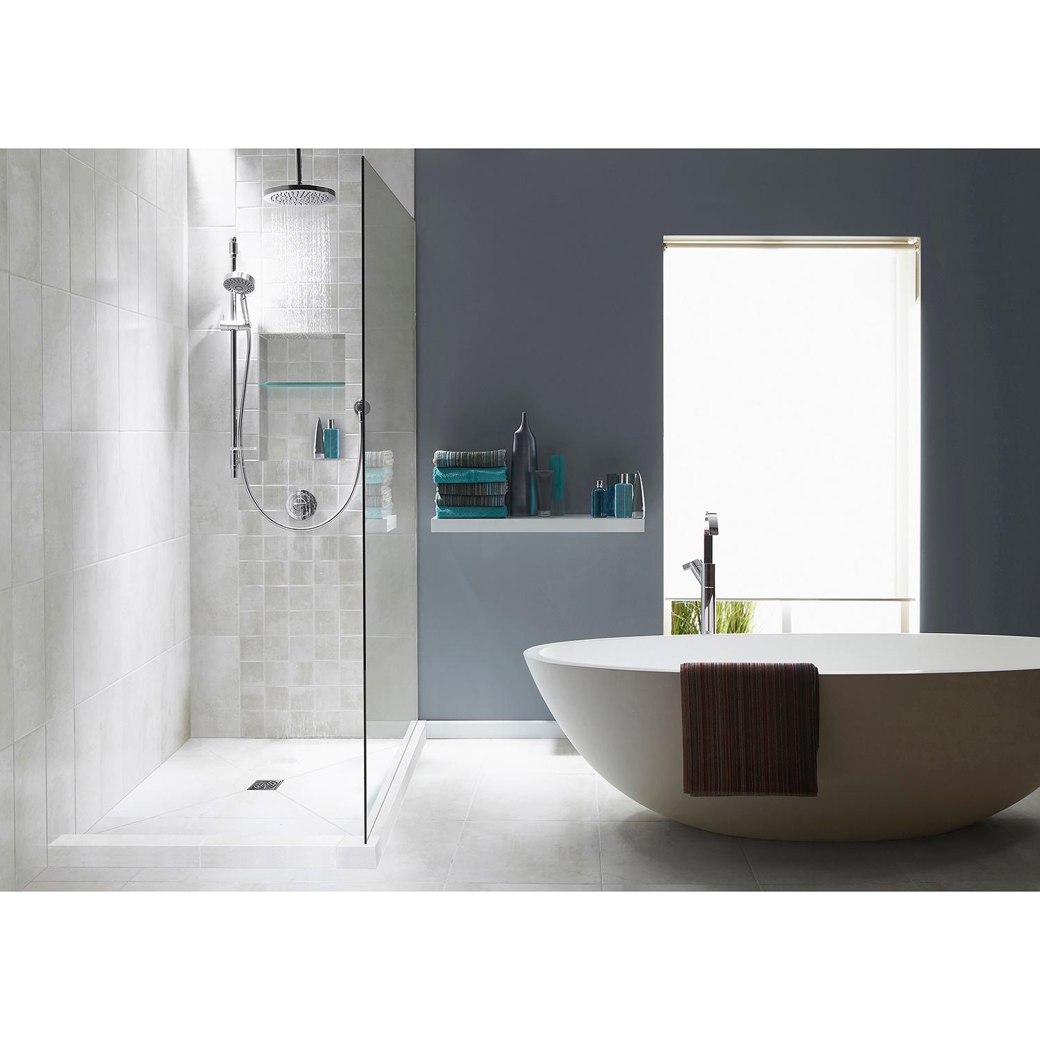 Shower Kit 32x60" Stainless Steel Center Drain + Curb