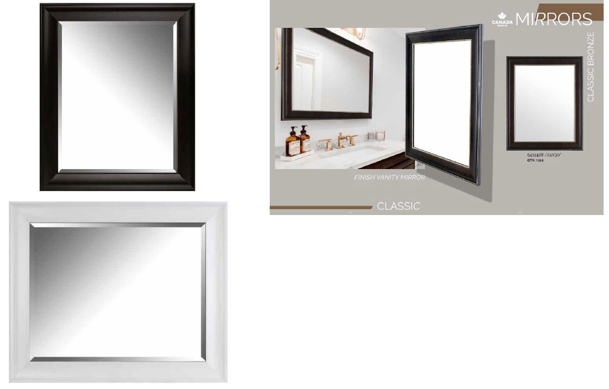Assorted Rectangle Framed Wall Mirrors