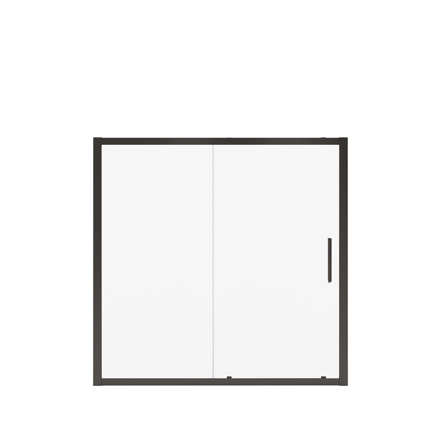 Connect 55-1/2"-57x57" 6mm Sliding Tub Door Matte Black