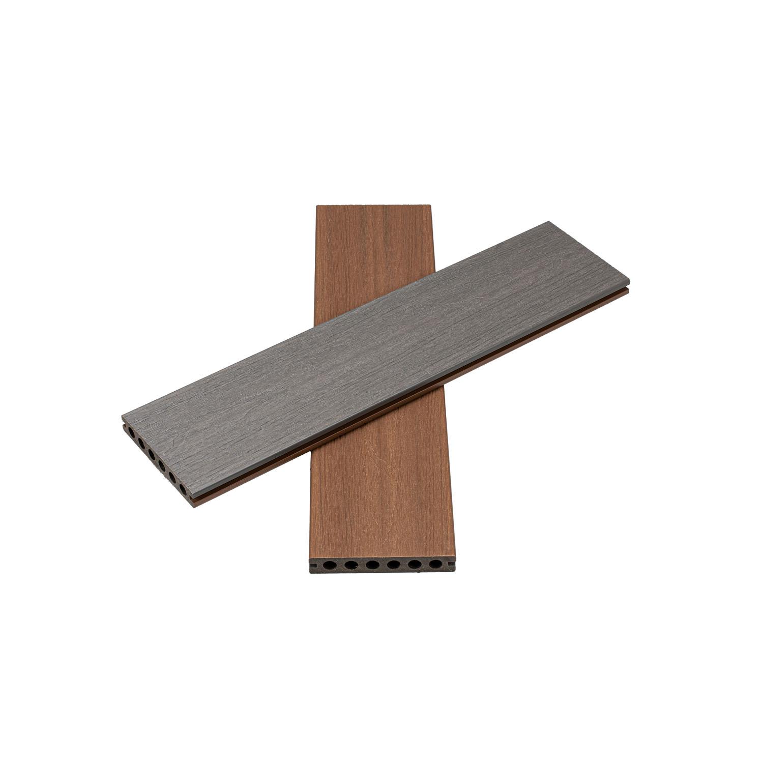 12' Double-Sided Composite Decking Teak/Grey