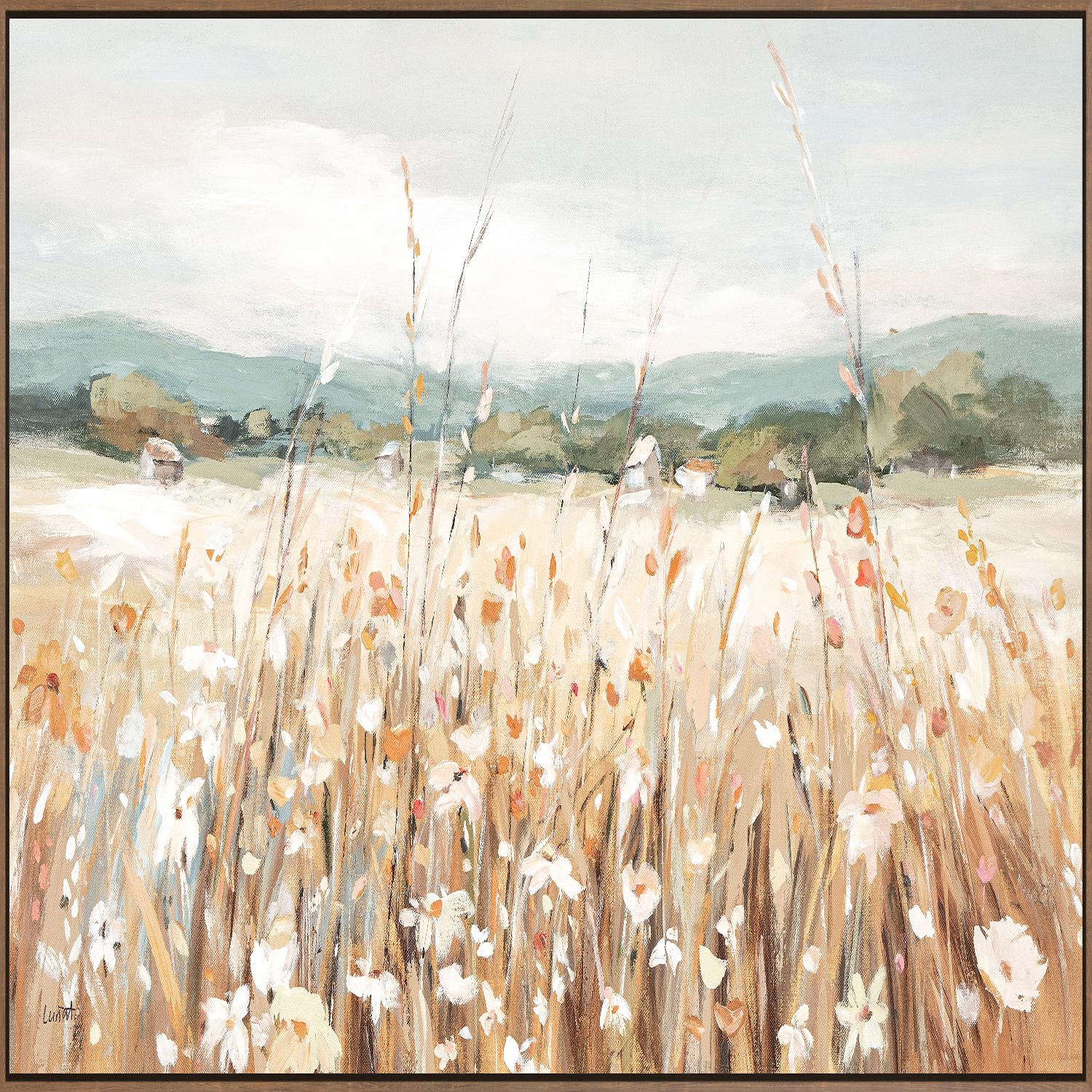 Field of Flowers Framed Print 24" x 48"