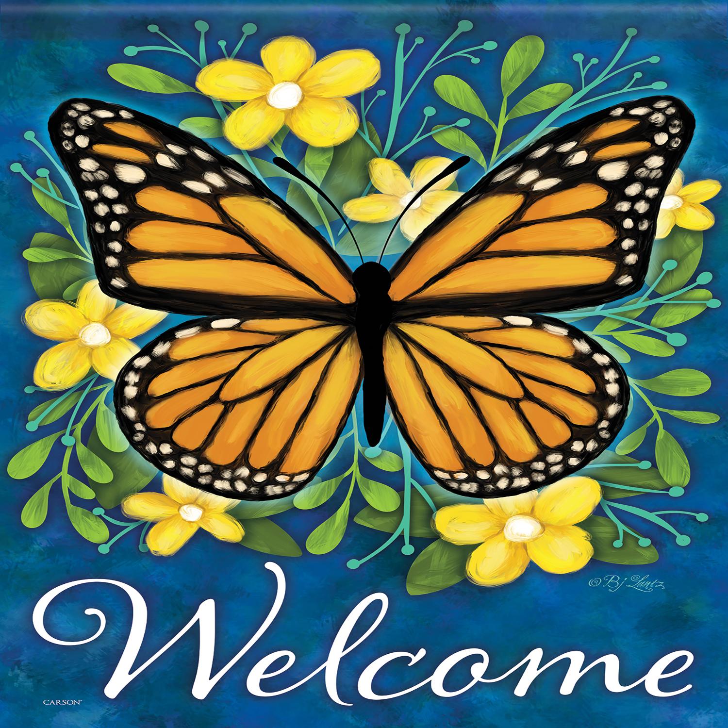 Summer Garden Flag Garden Butterfly