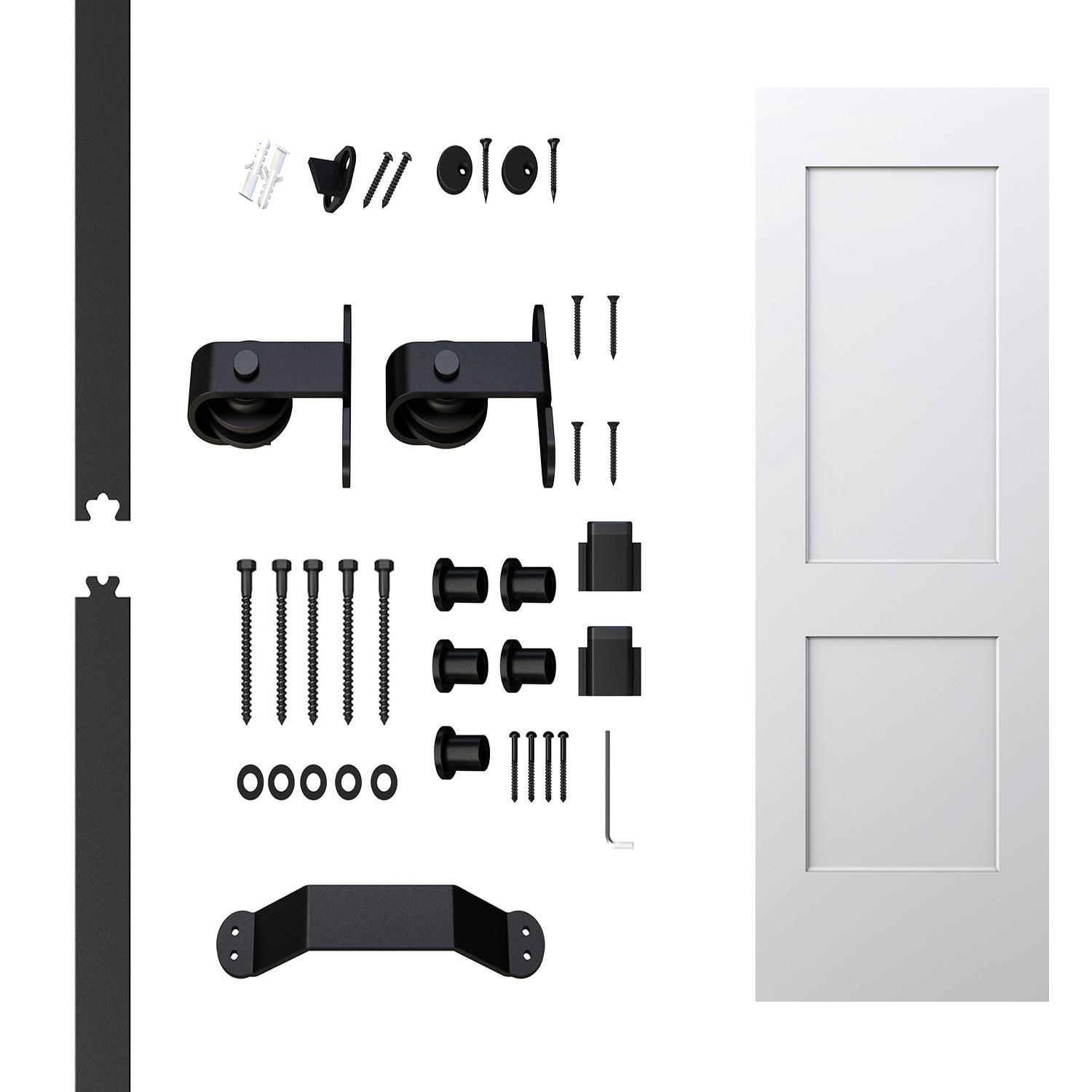 36" x 84" 2-Panel Primed Barn Door Kit
