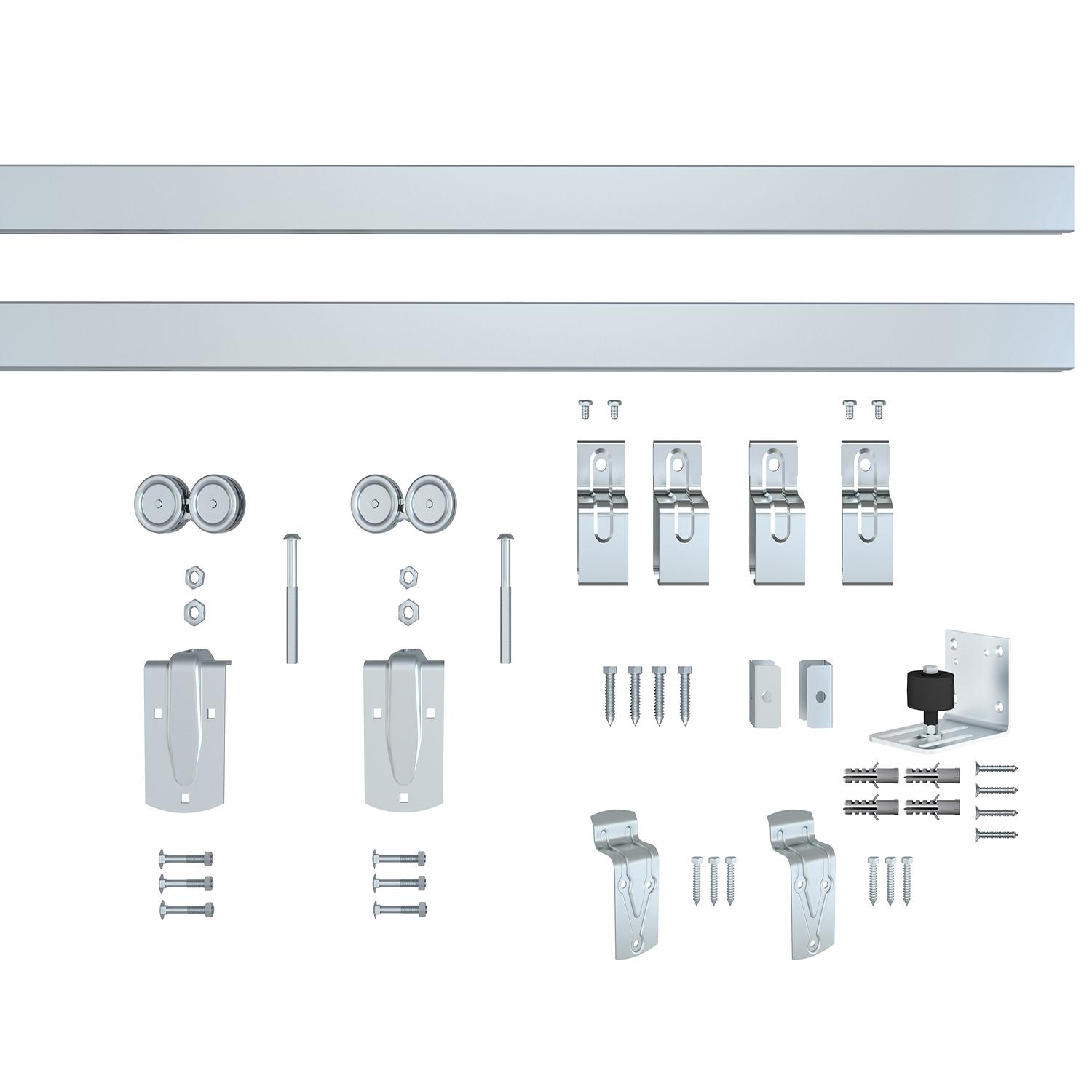 Heavy Duty Sliding Barn Door Hardware-Galvanized Steel