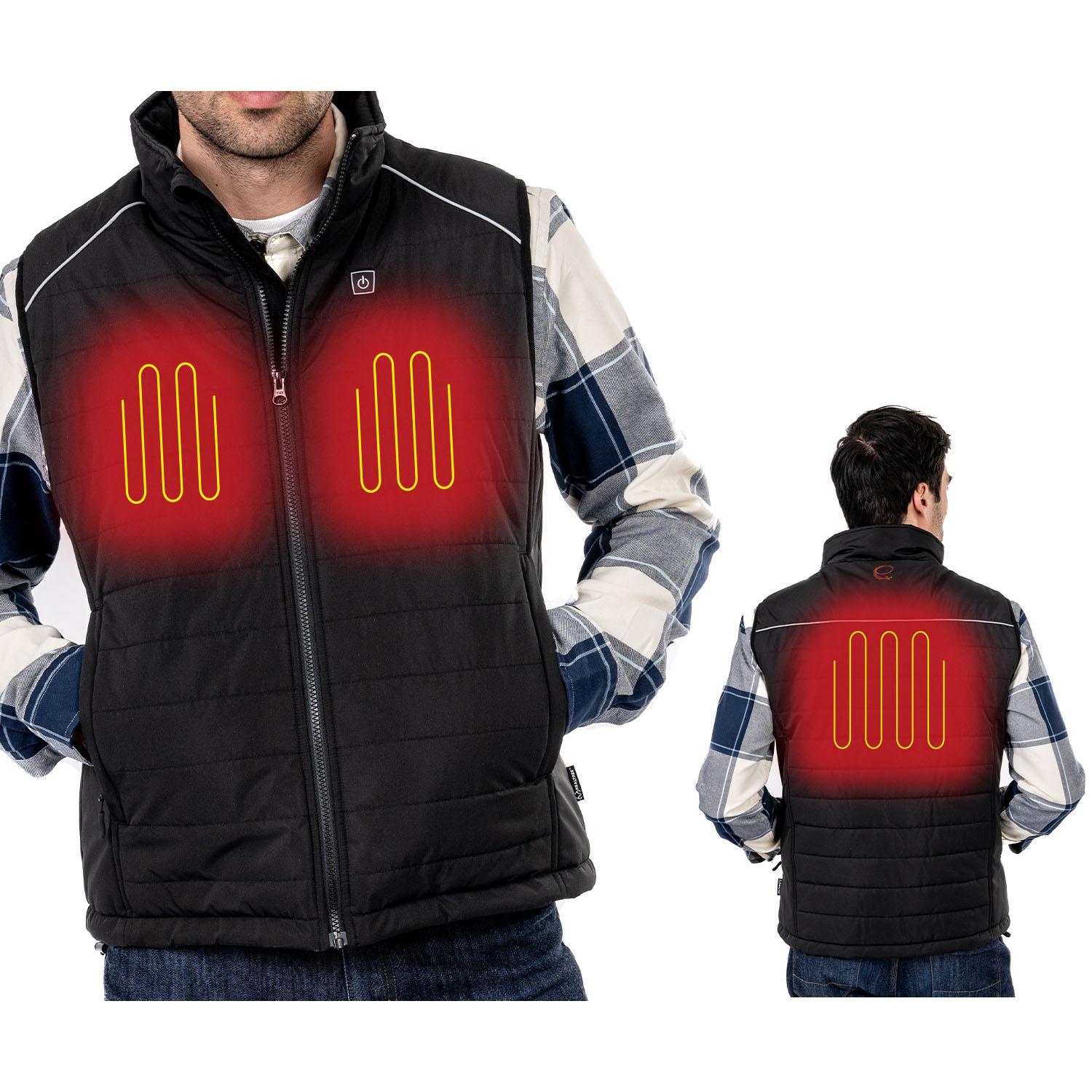 Solid Mens Heated Quilt Vest