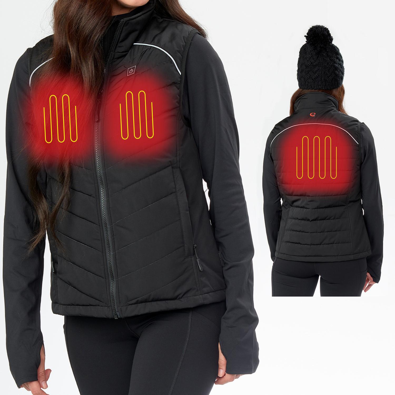 Solid Ladies Heated Quilt Vest-S
