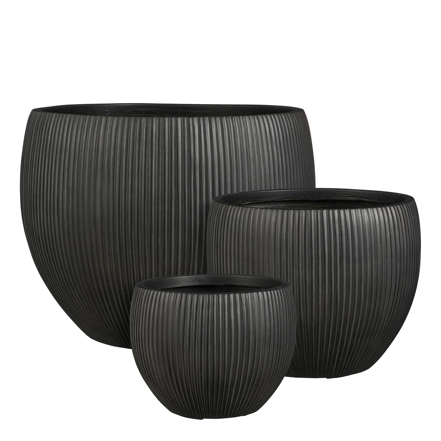 Nuovo Pot Round Black 15" x 19"