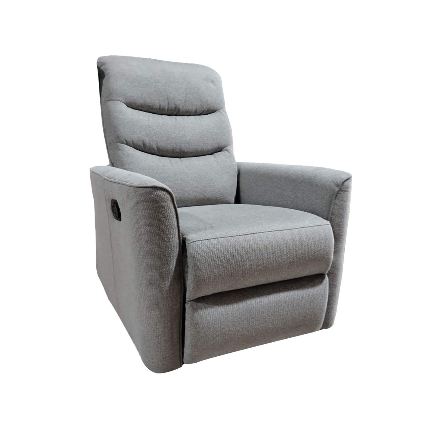 Denver Rocker Swivel Recliner-Silver