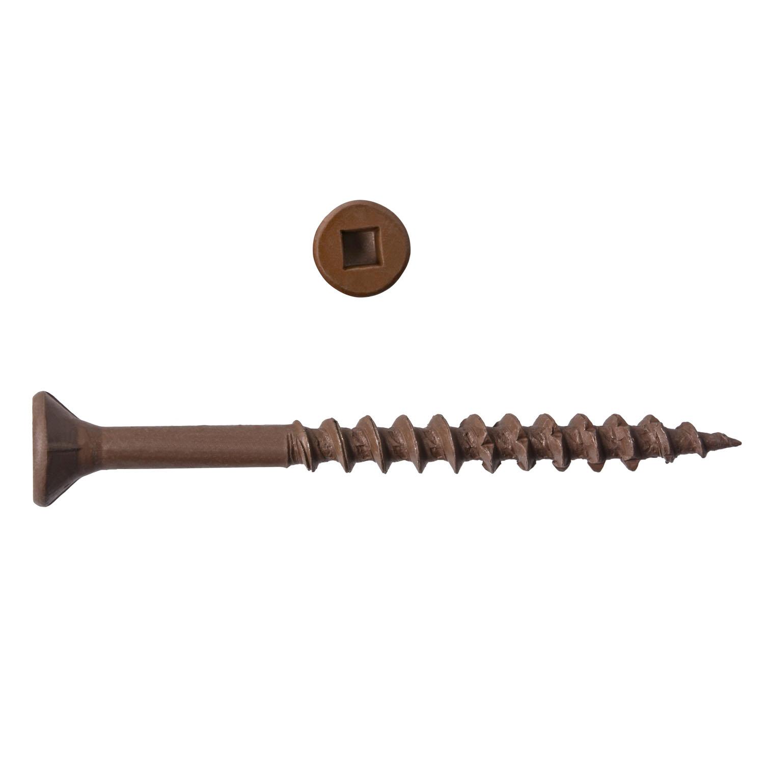 Brown Deck Screws #8 x 2" 3000/Pack
