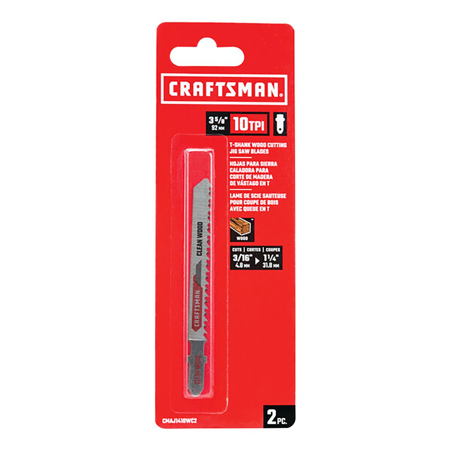 3 5/8" T-Shank Wood Cutting Jig Saw Blades-2/Pack