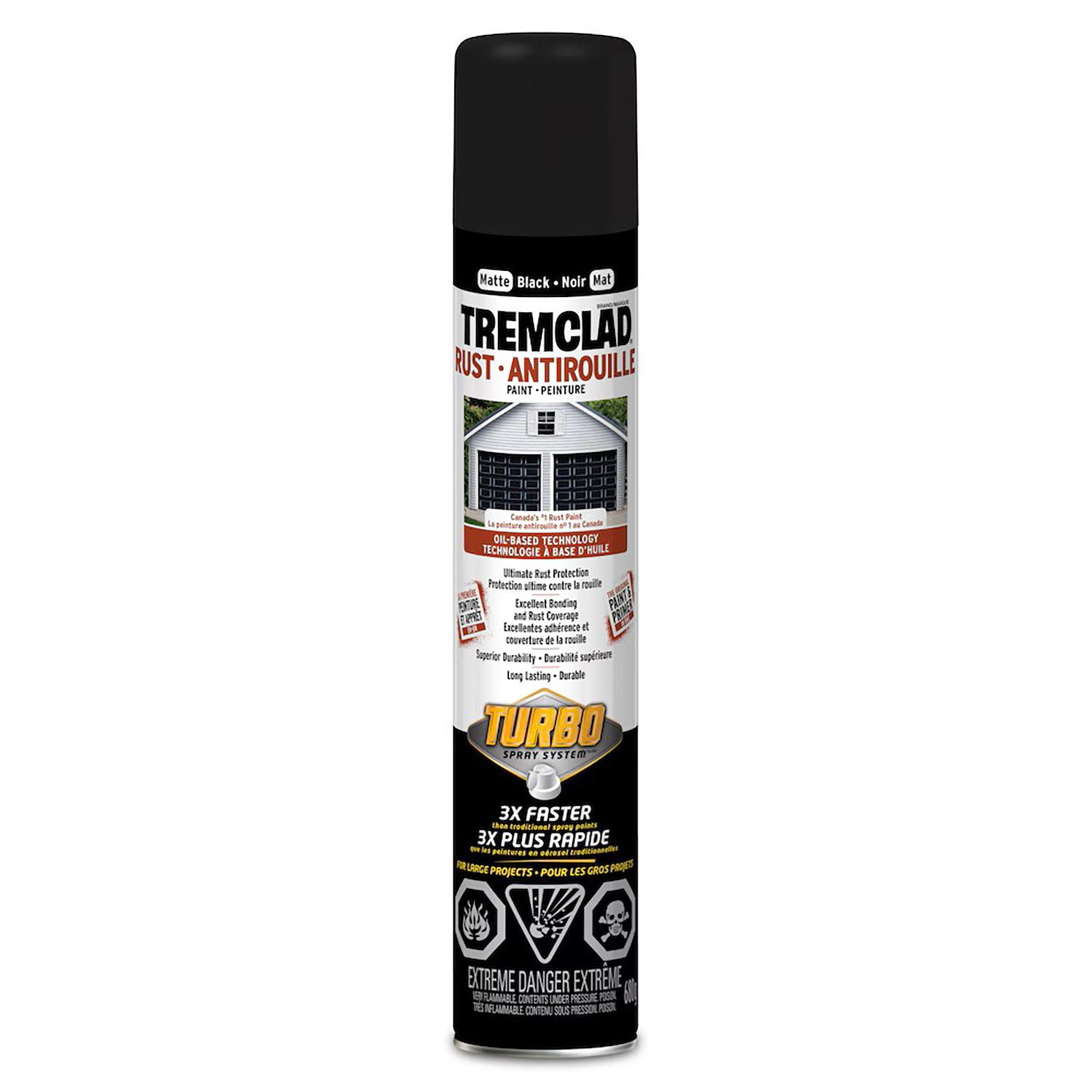 Tremclad Turbo 3X Fan Tip Spray Paint-Matte Black 680g