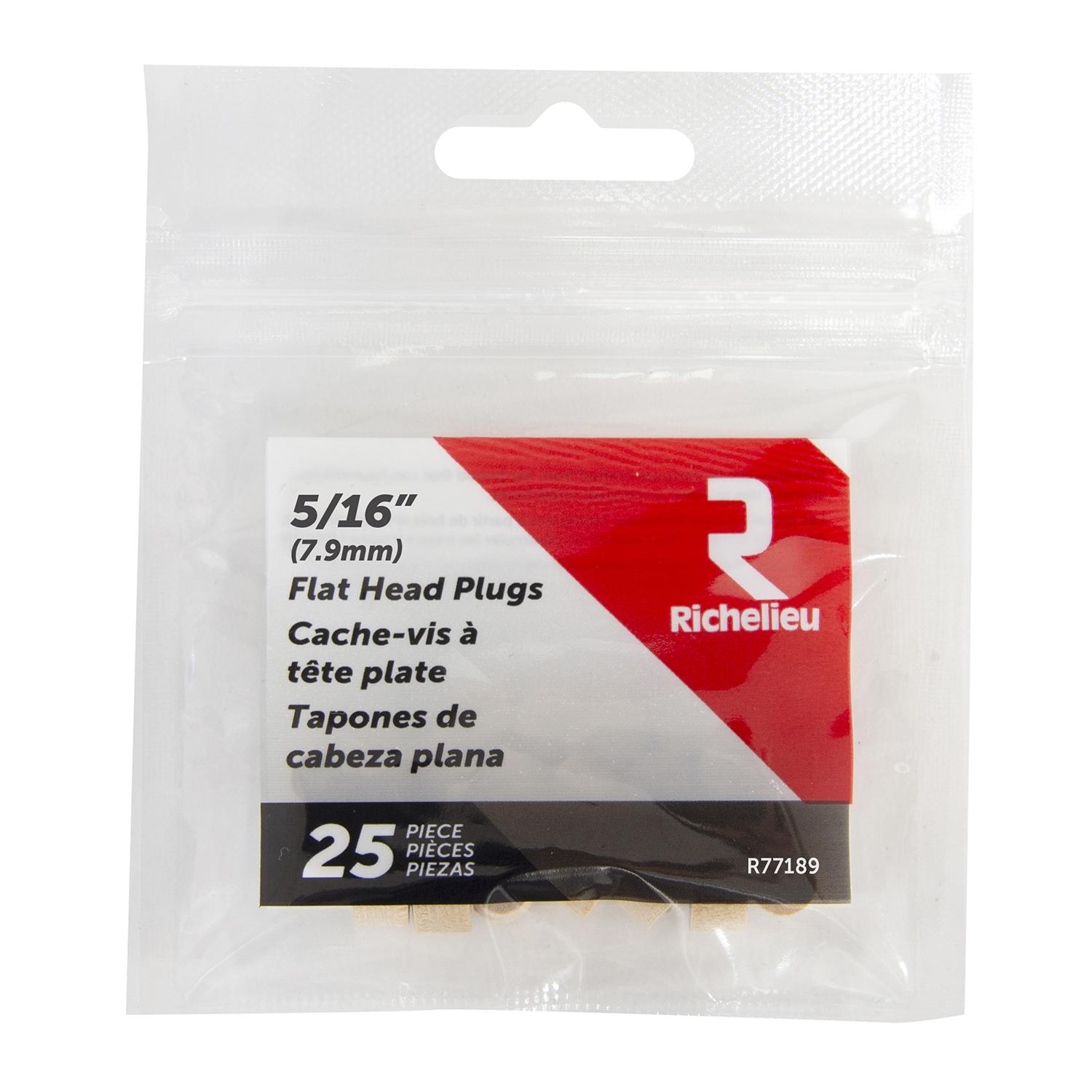 Flat Head 5/16" Wood Plugs 25 Piece