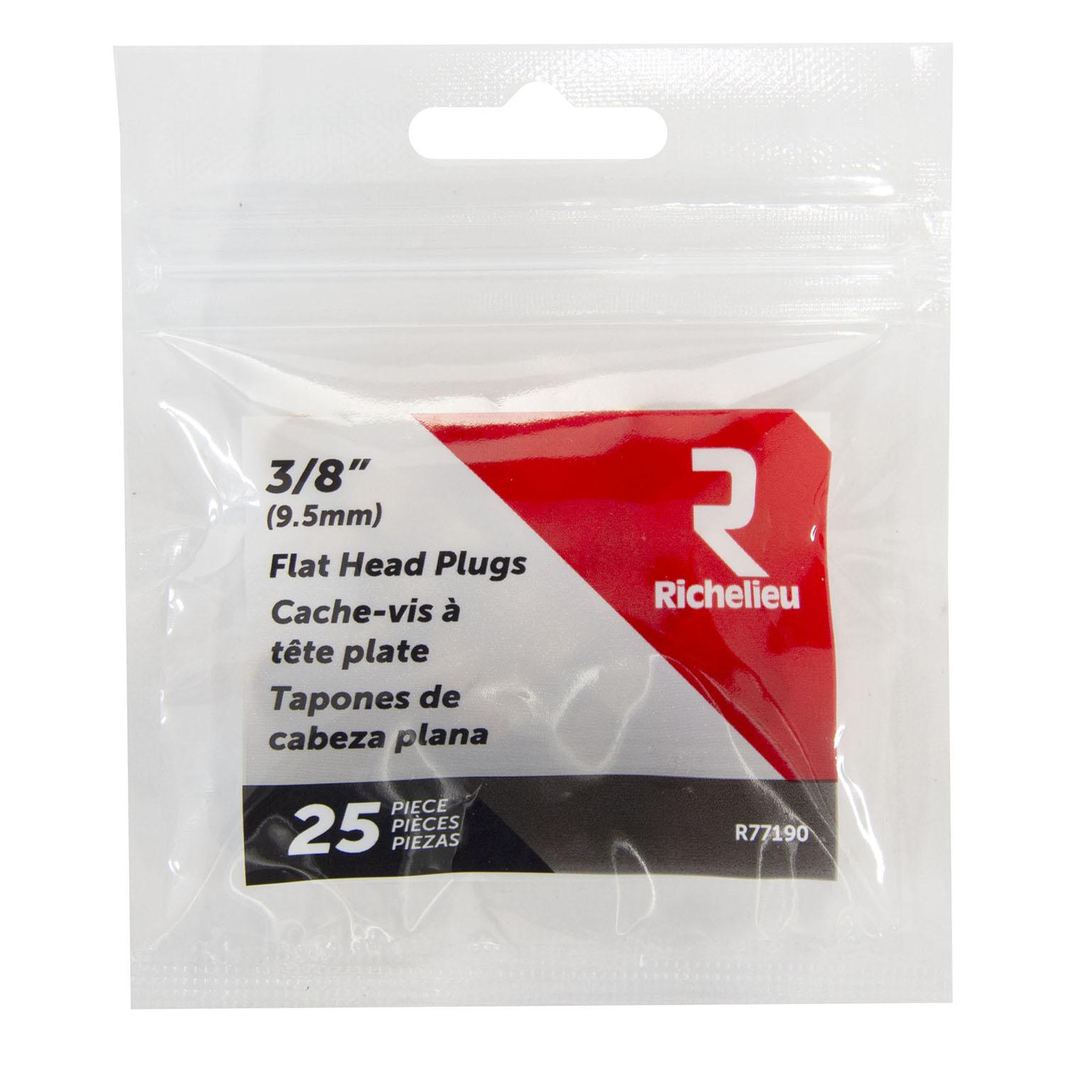 Flat Head 3/8" Wood Plugs 25 Piece