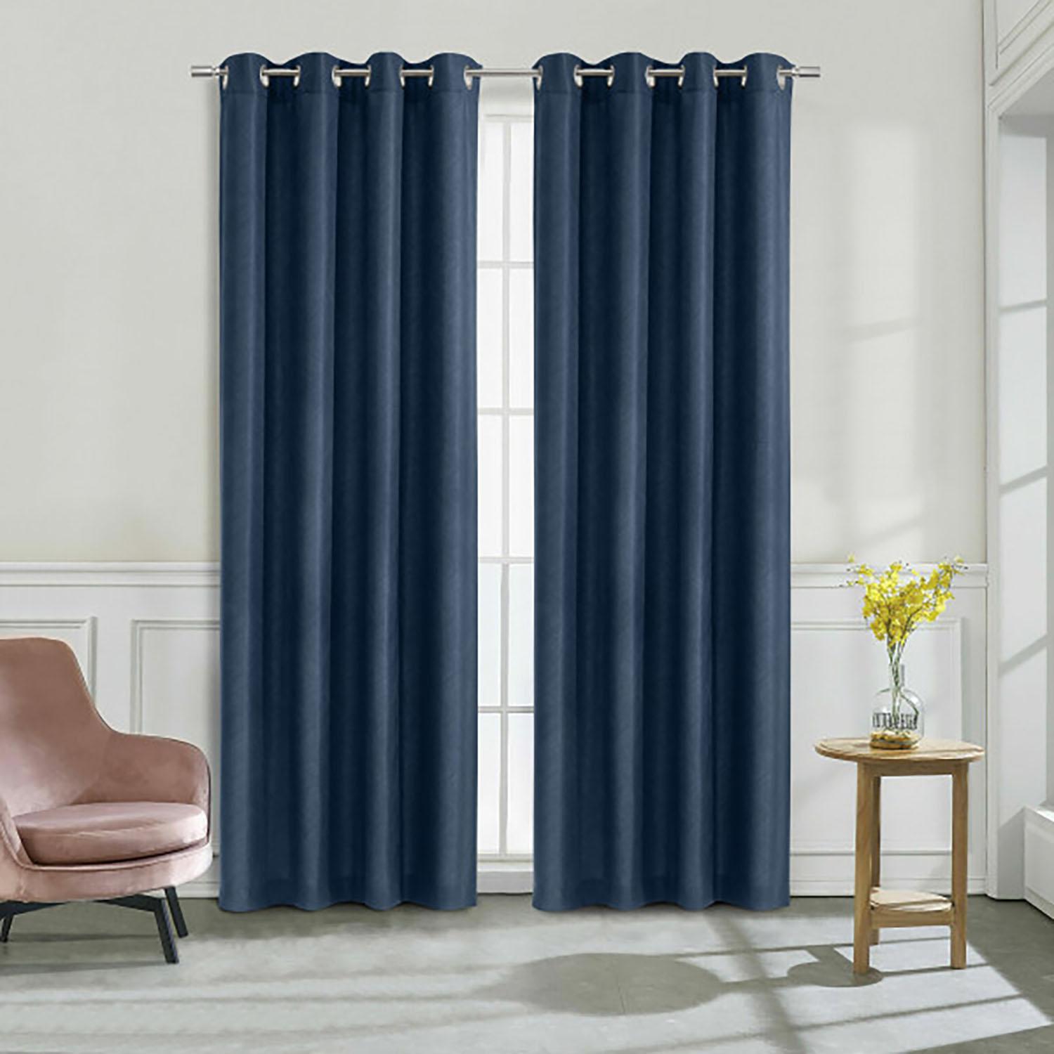 52"x84" Abstract Grommet Panel Navy