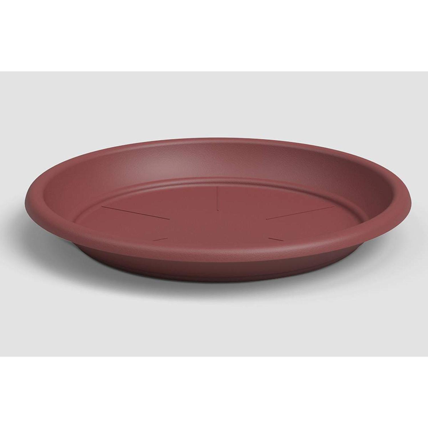 Soucoupe en plastique rouge foncé 7 po