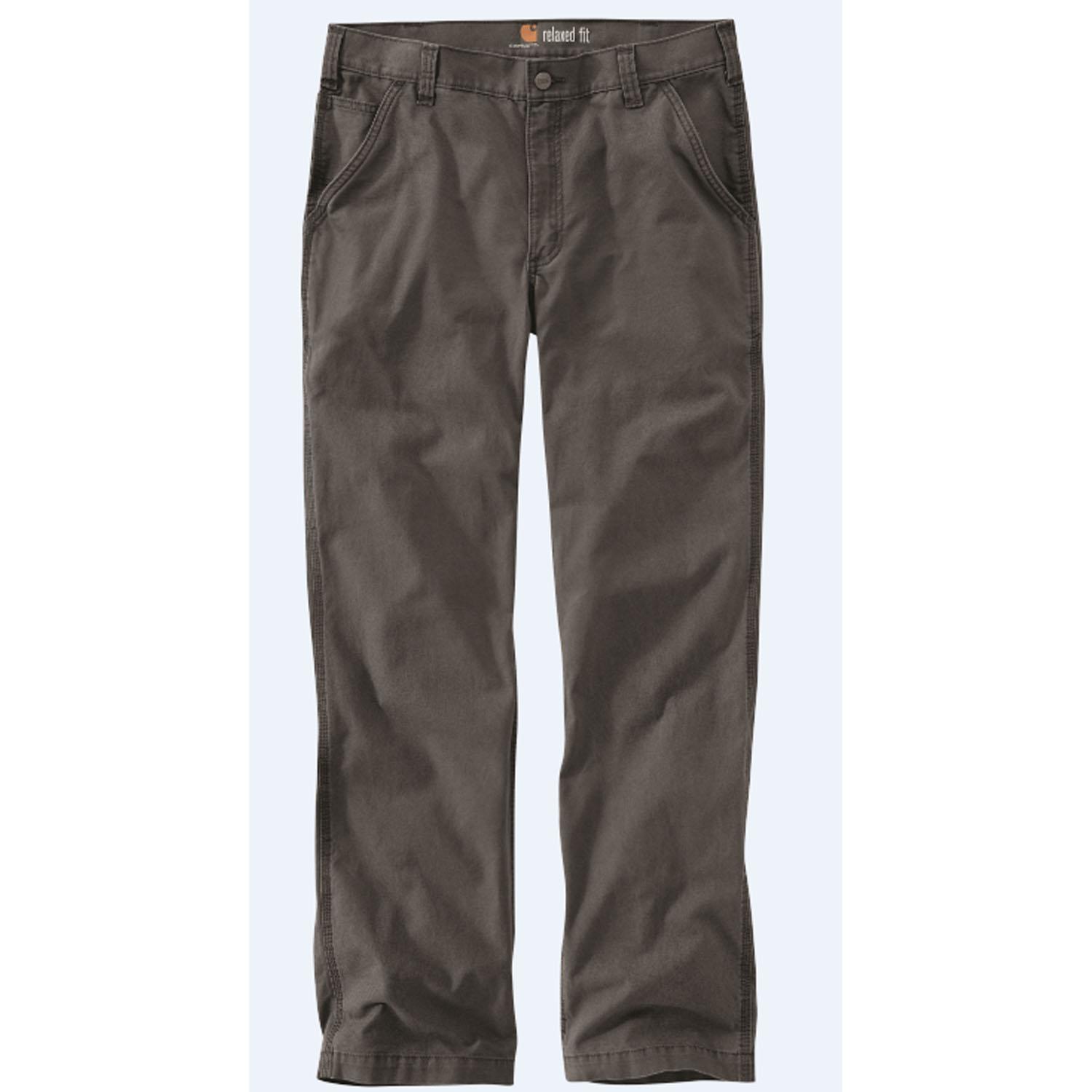 Rugged Flex Relaxed Fit Canvas Work Pant-Gravel 36x32