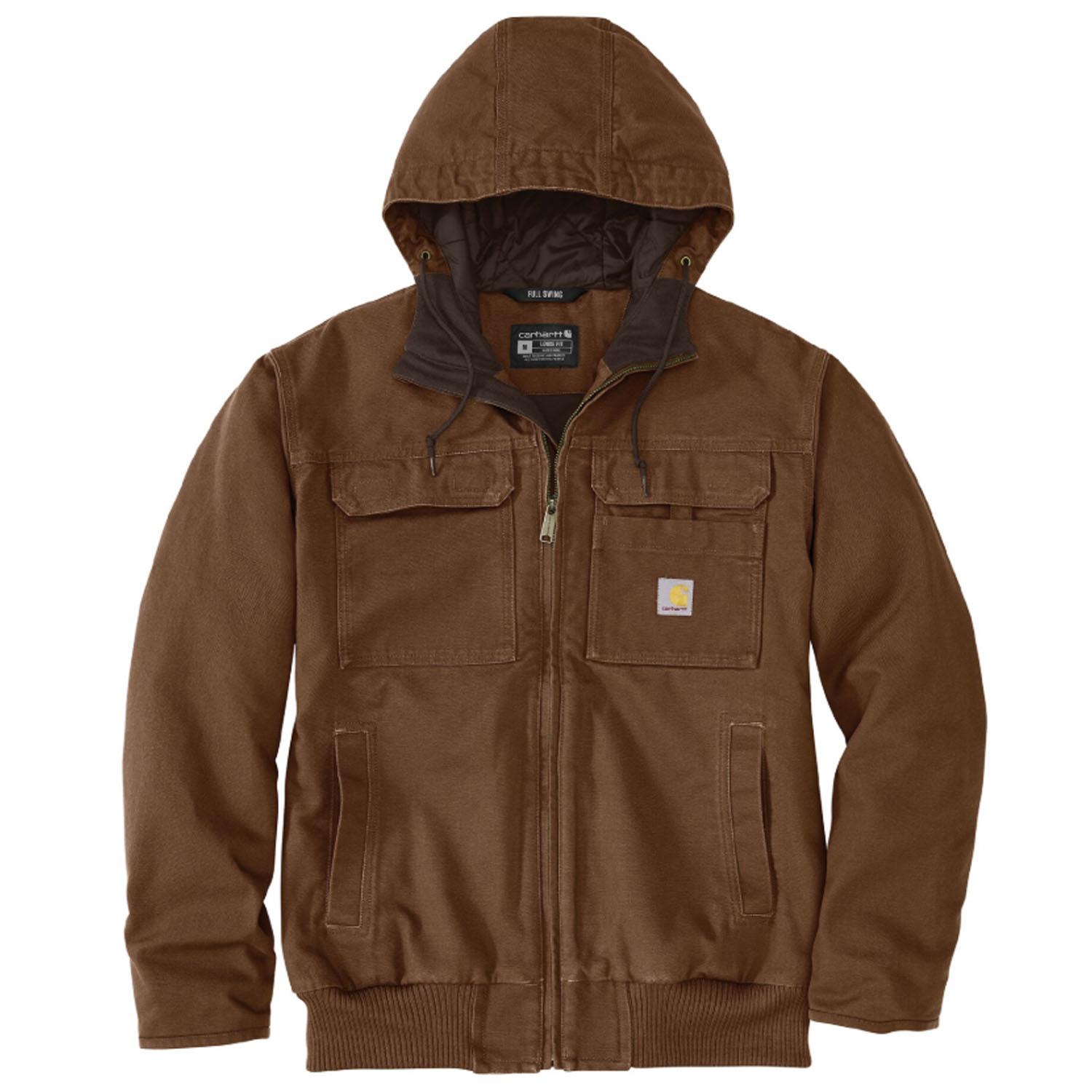 Loose Fit Washed Duck Insulated Active Jacket Red Duck-XL
