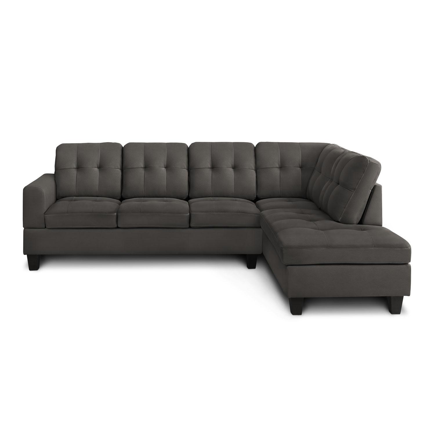 Tony Sectional Sofa Dark Gray