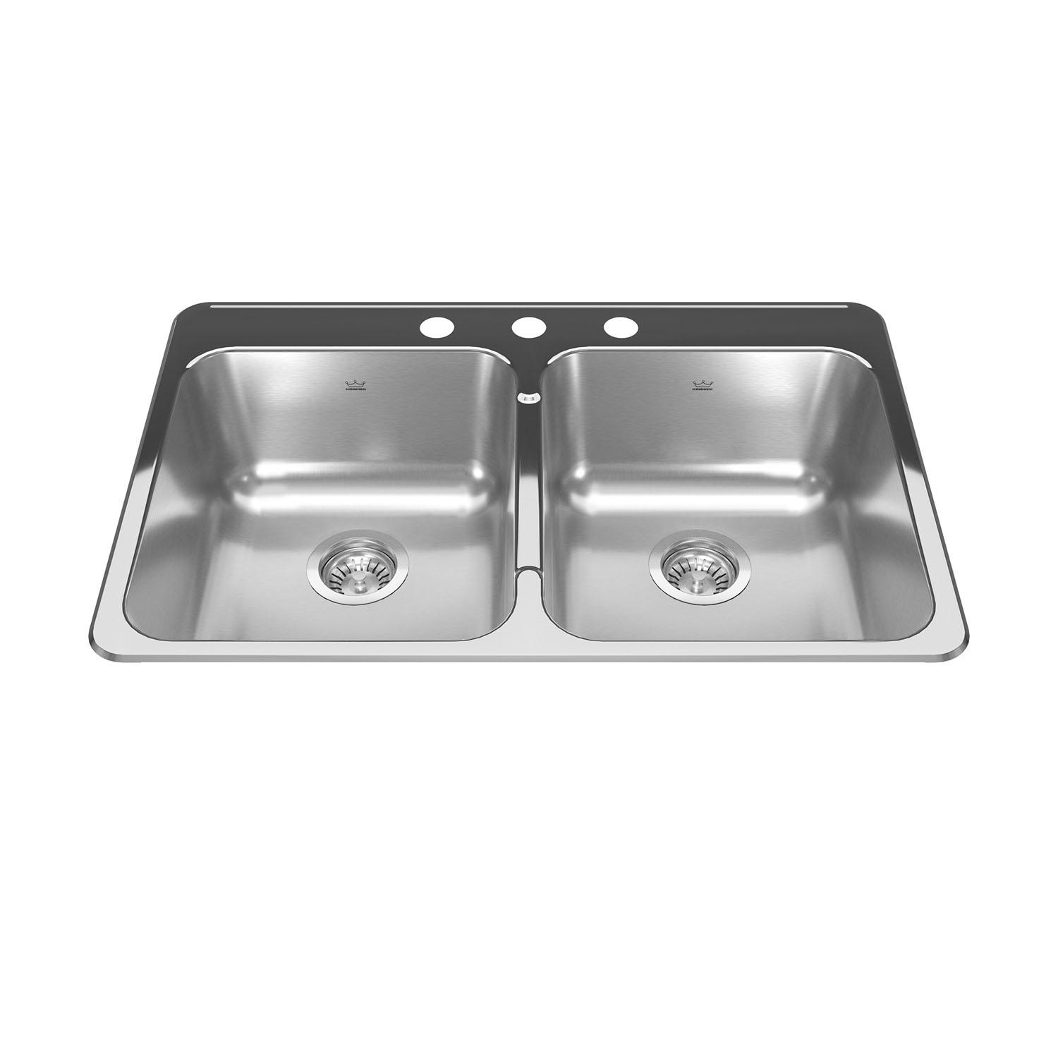 Nested Double Bowl Kitchen Sink with EZ Torque
