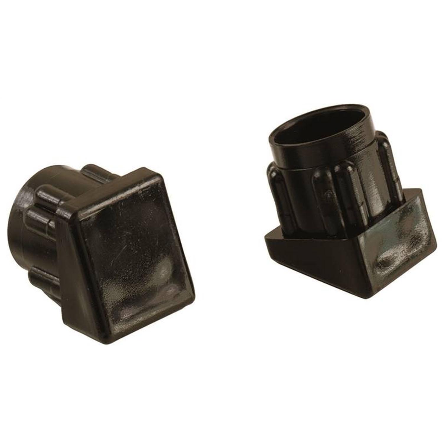 Embout de Pied en Angle Intérieur en Plastique Noir 7/8"
