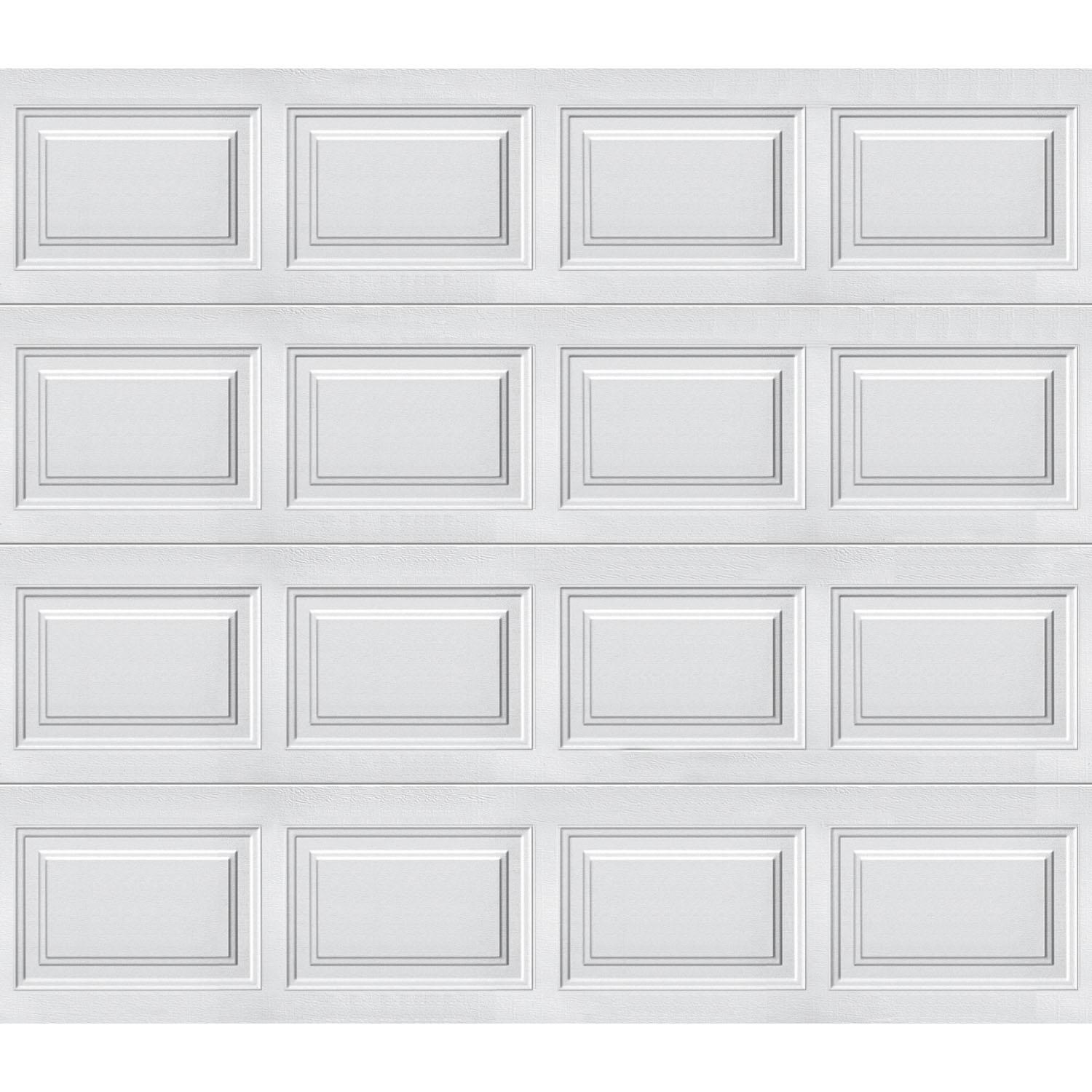 9' x 7' Classic Steel Insulated White Garage Door
