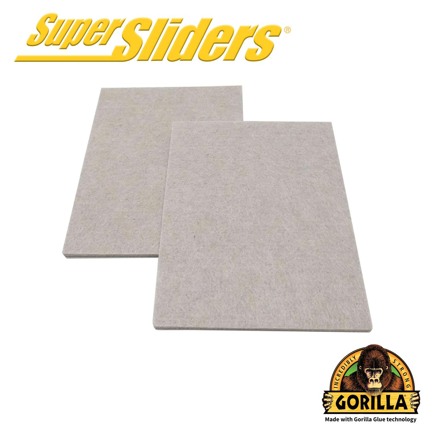 Super Sliders & Gorilla Glue 4-1/4" x 6" Felt Blanket Beige