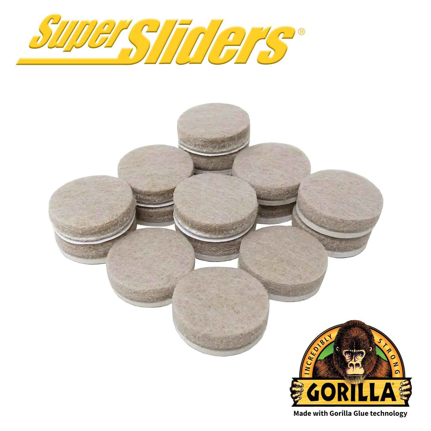 Super Sliders & Gorilla Glue 3/4" Felt Pads Beige