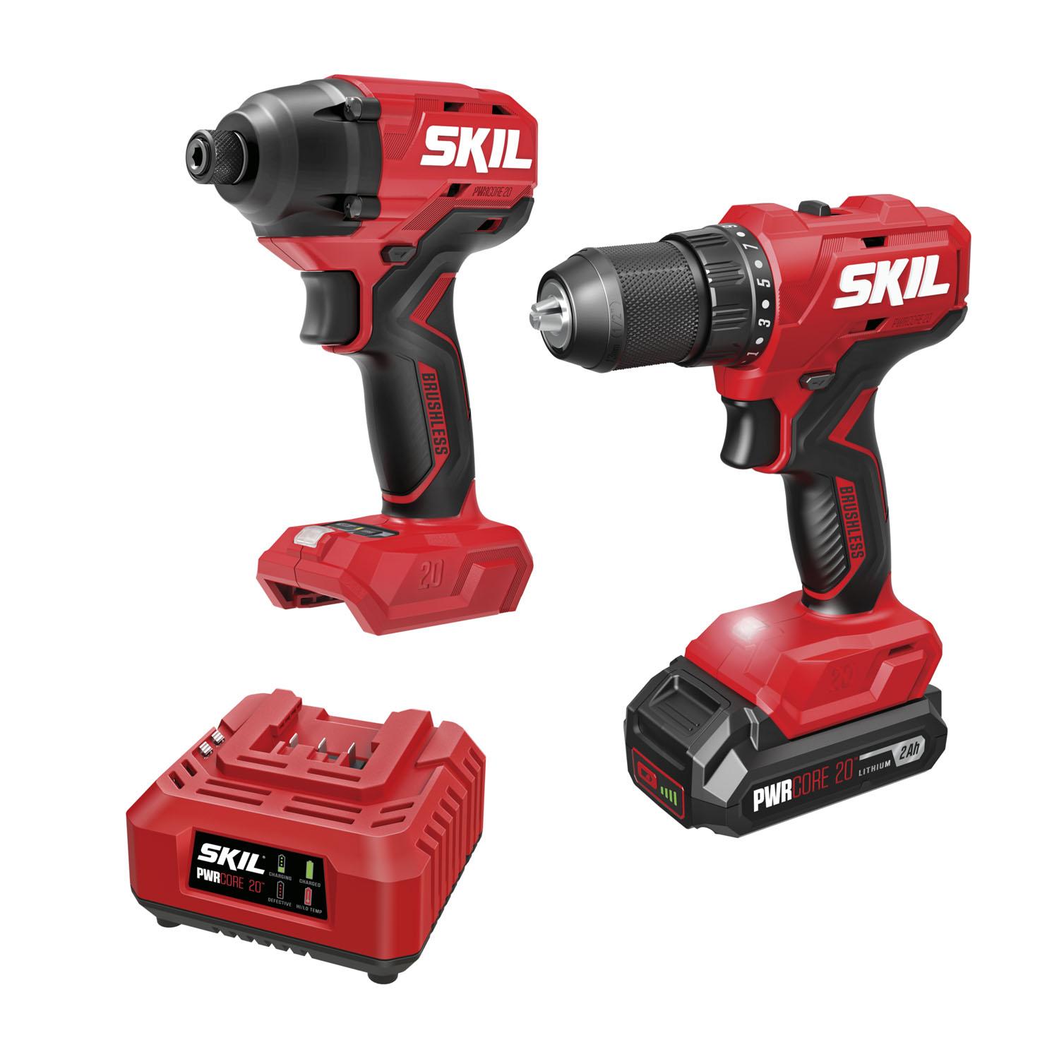 20V Brushless 2-tool Combo Drill Driver & Impact Driver