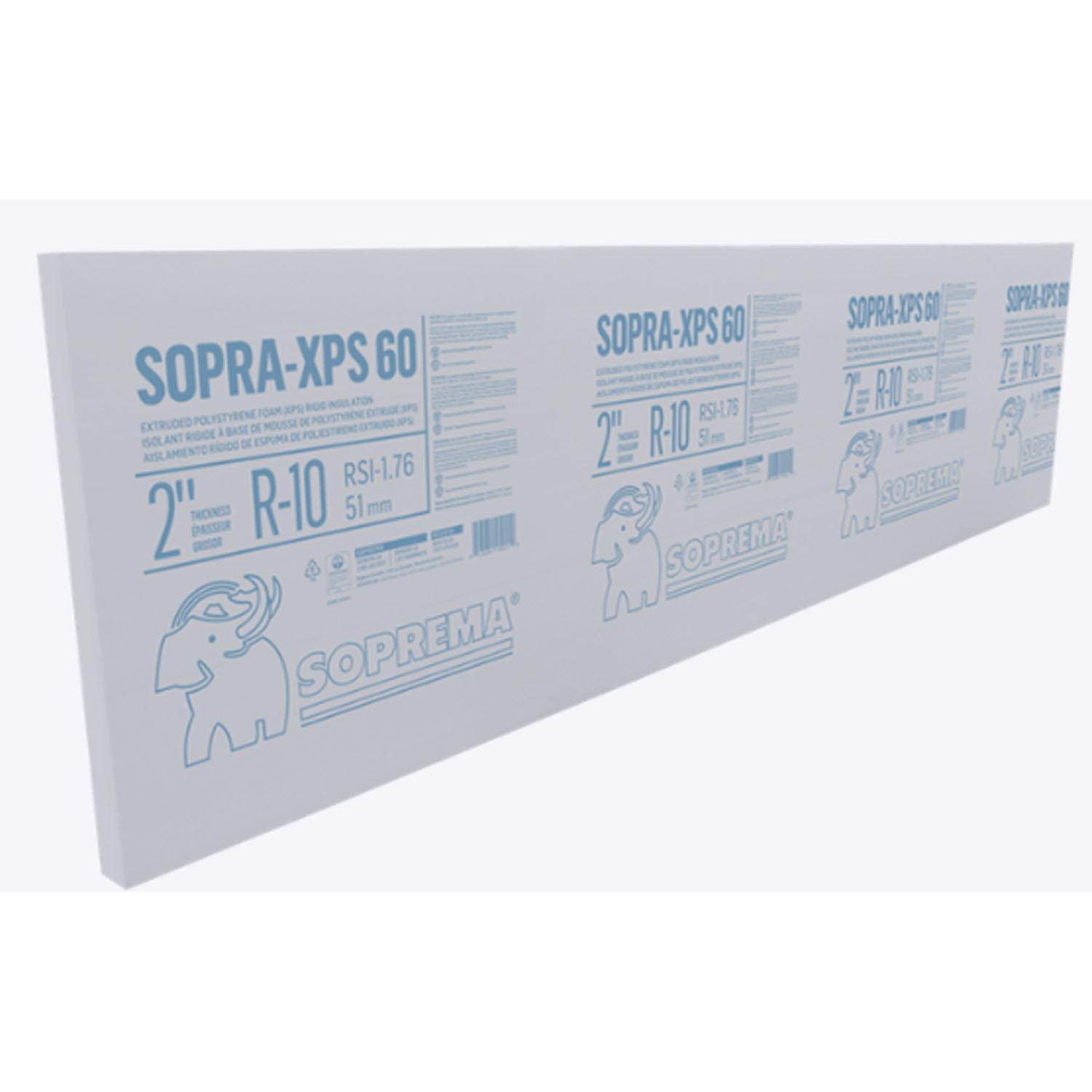 Sopra-XPS 60 Carré 2' x 8' x 1.5"