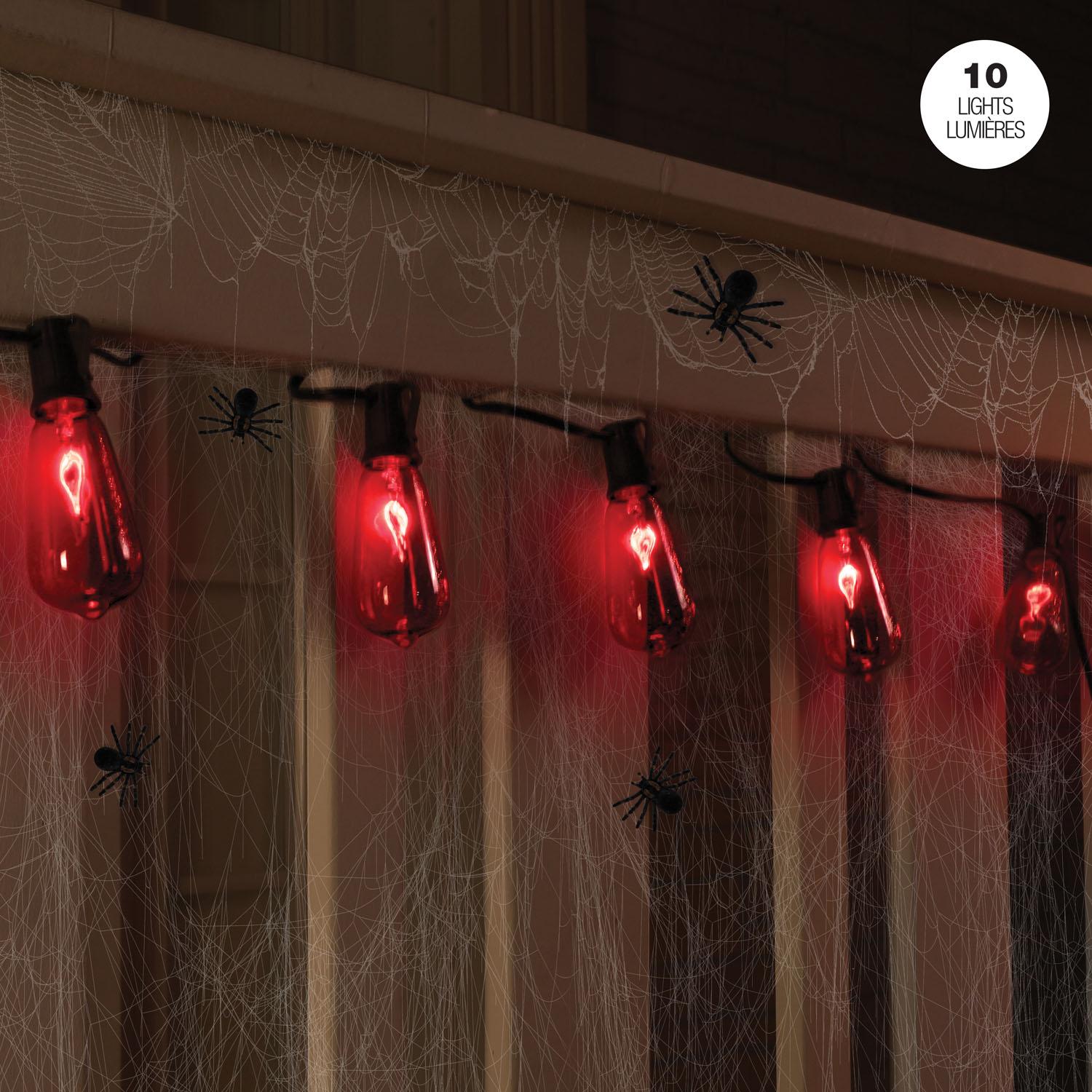Lumières Edison ext. 10 ampoules flamme