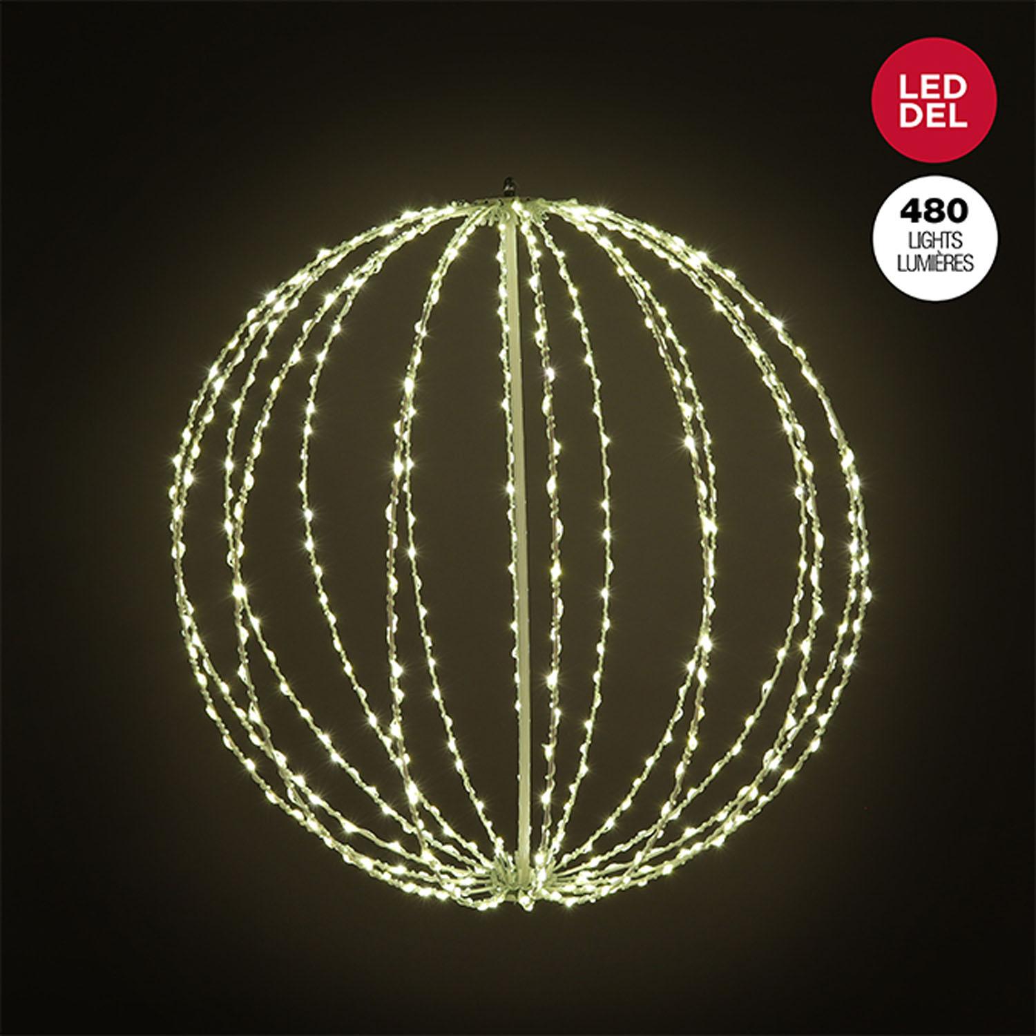 Ball with 320 Warm White LED Tape Lights 64 Twinkle Lights
