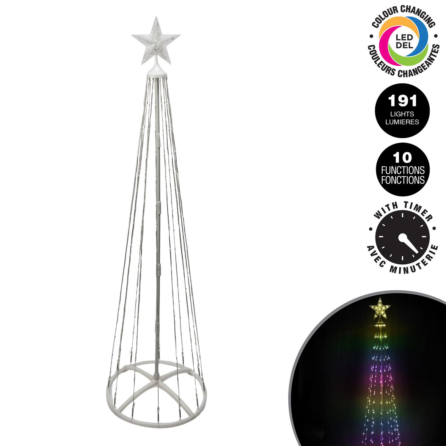 Cone Tree 191 RGB Multifunction Lights Remote and Timer 70"