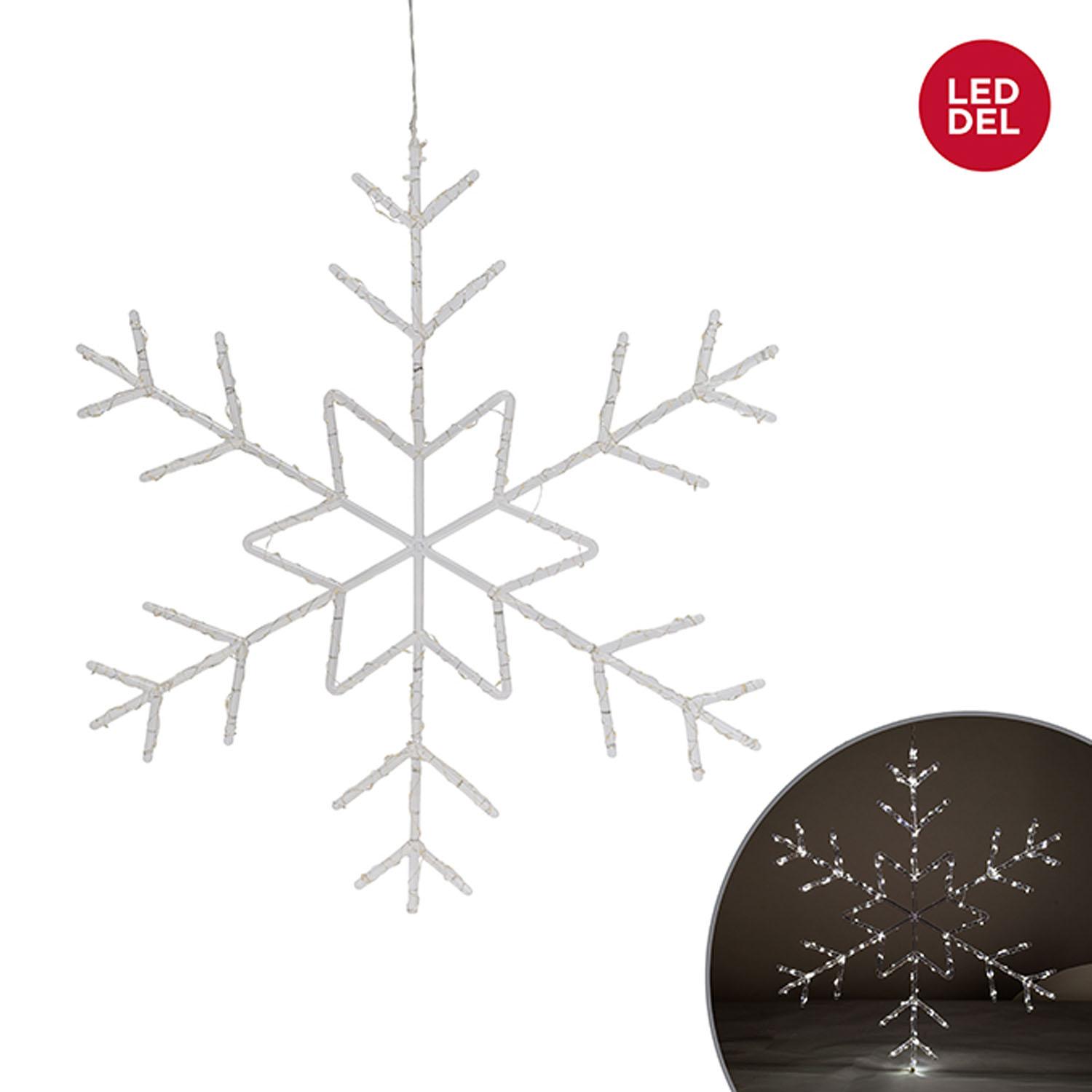 Snowflake with Warm White LED Lights 23"