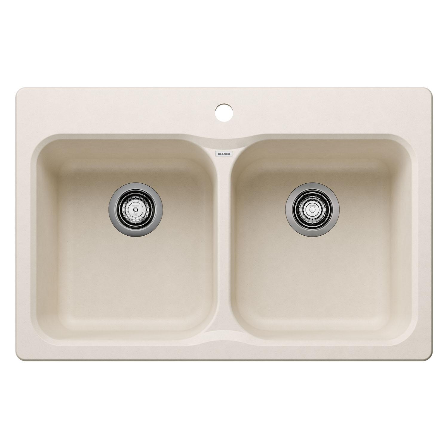 Vision 210 Silgranit Double Bowl Sink Soft White