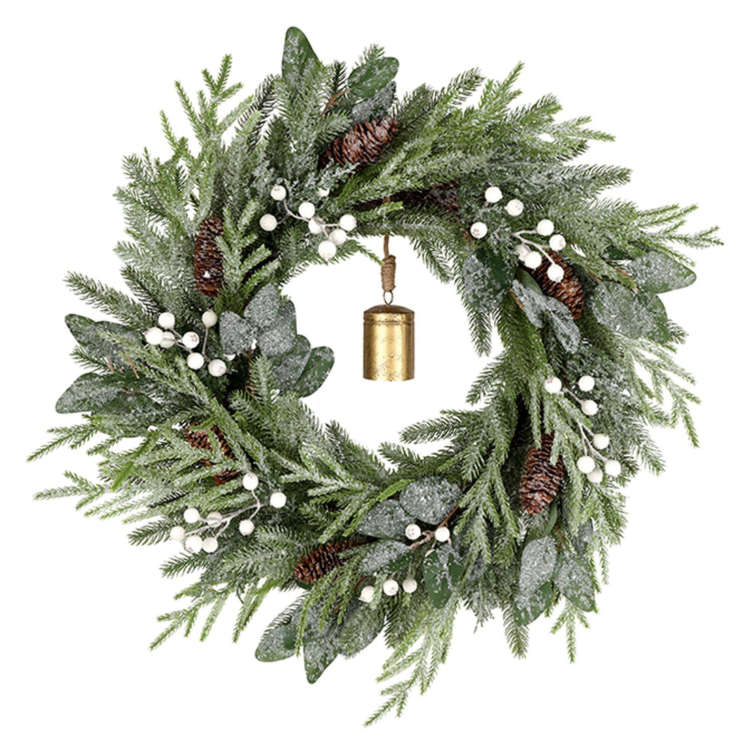 Couronne de Noël avec baies 24"