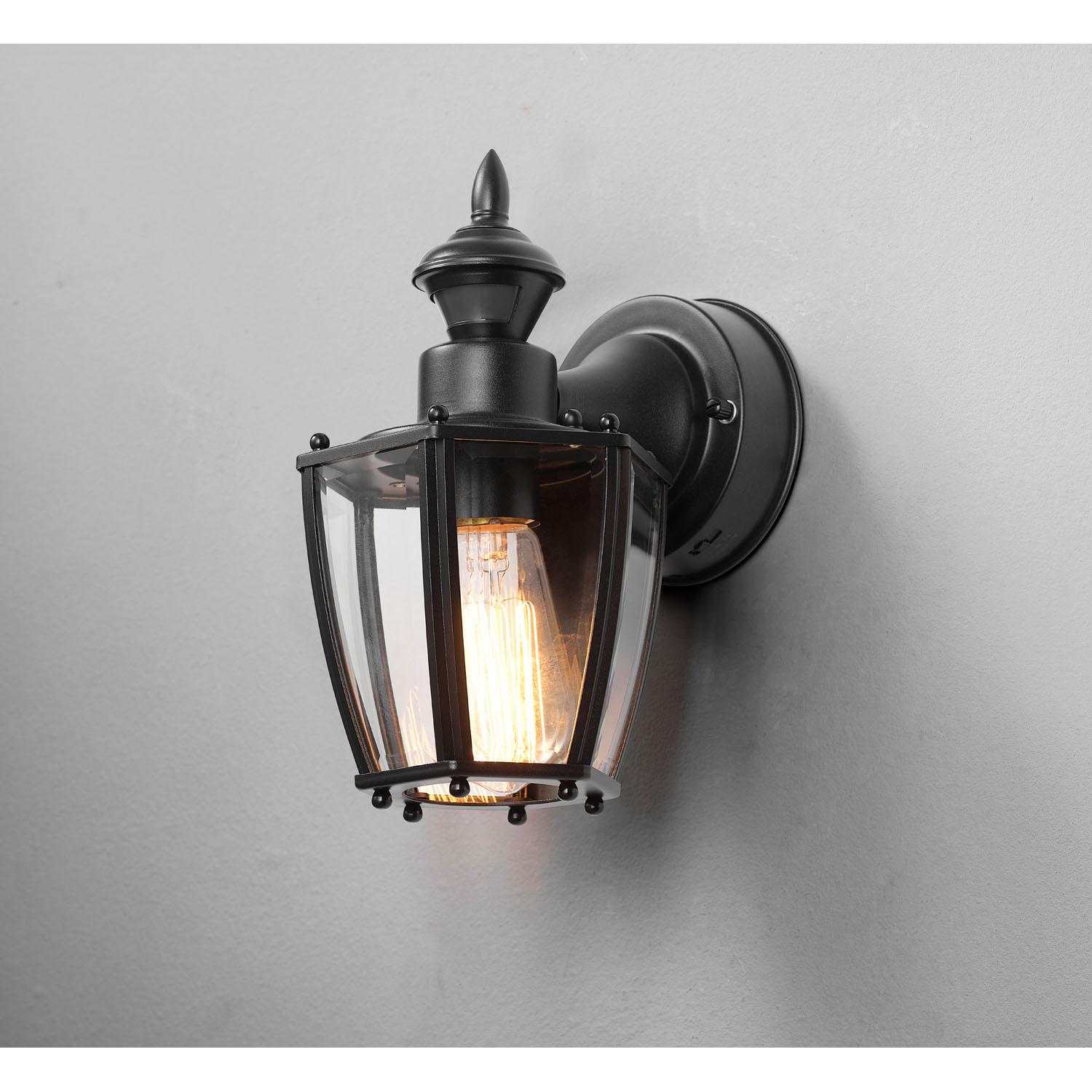 10.5" Black Outdoor Motion Activated Wall Sconce