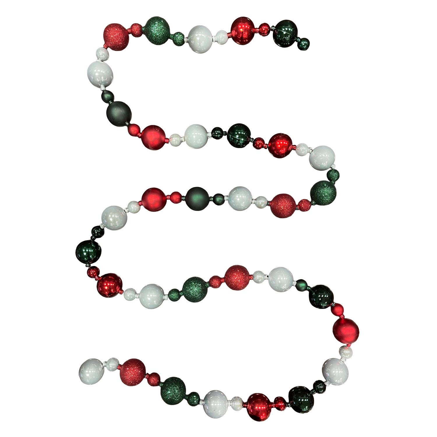 Shatterproof 6' Small Ball Garland In Mistletoe Magic